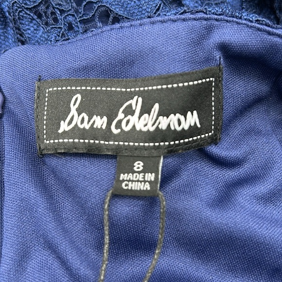 1942- Sam Edelmam Mini Dress Navy Blue Color Size 8 NWT - Picture 4 of 6